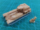 3d Printed 1/35/72 Soviet ISU-2SH Assault Self-Propelled Gun Kit